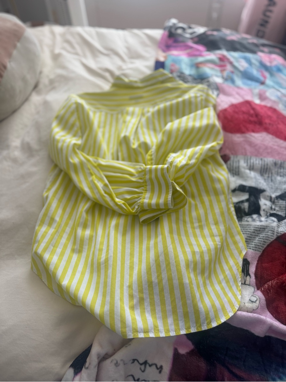 Rag and Bone yellow and white striped collar shirt. - Picture 8 of 8